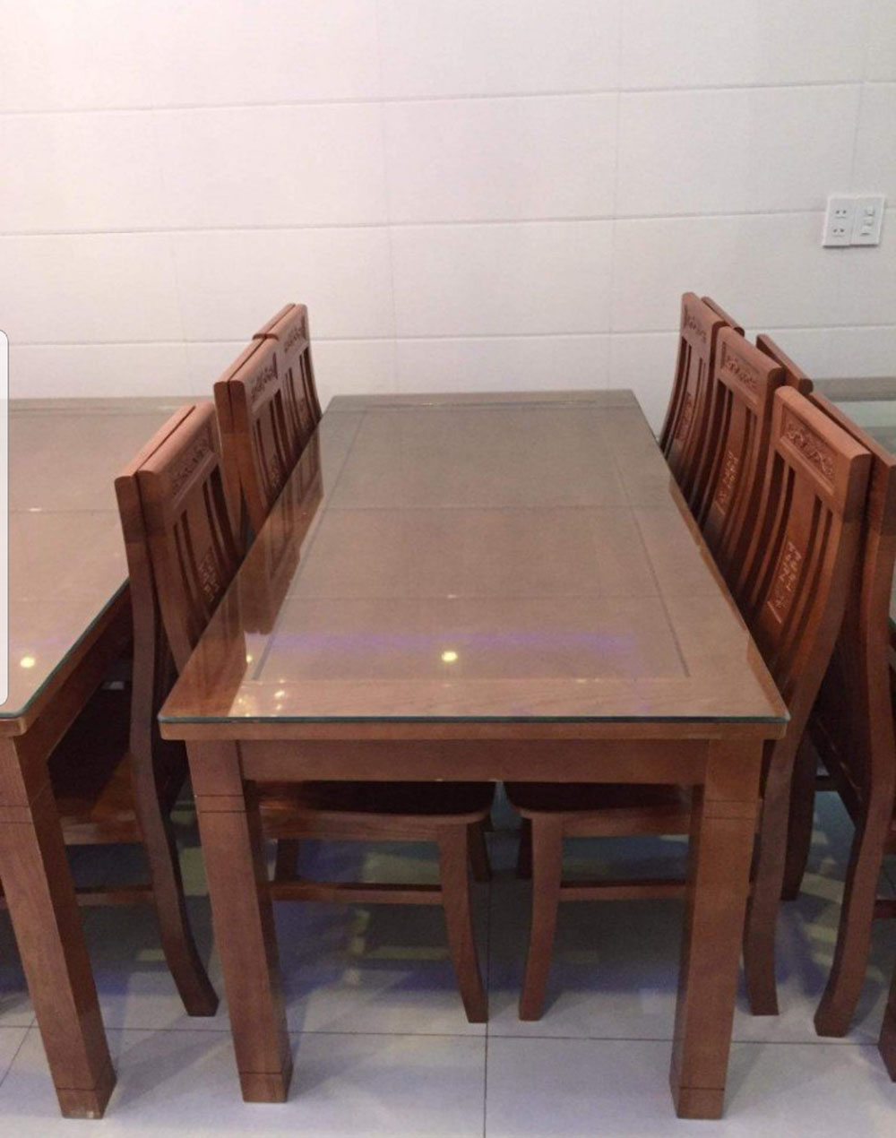 Mẫu bàn ăn gỗ sồi 4 và 6 ghế